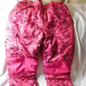 Champion Pink Floral Snow Pants Kids Size XL 14–16